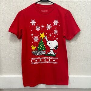 Peanuts Snoopy Christmas Kids T-Shirt Size Large
